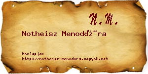 Notheisz Menodóra névjegykártya